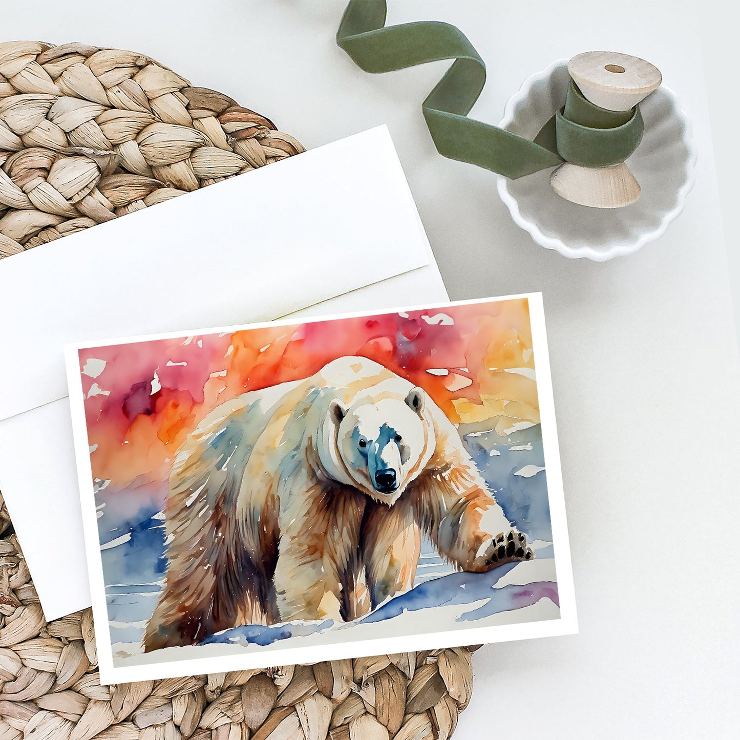 Polar Bear Greeting Cards 8 Pack